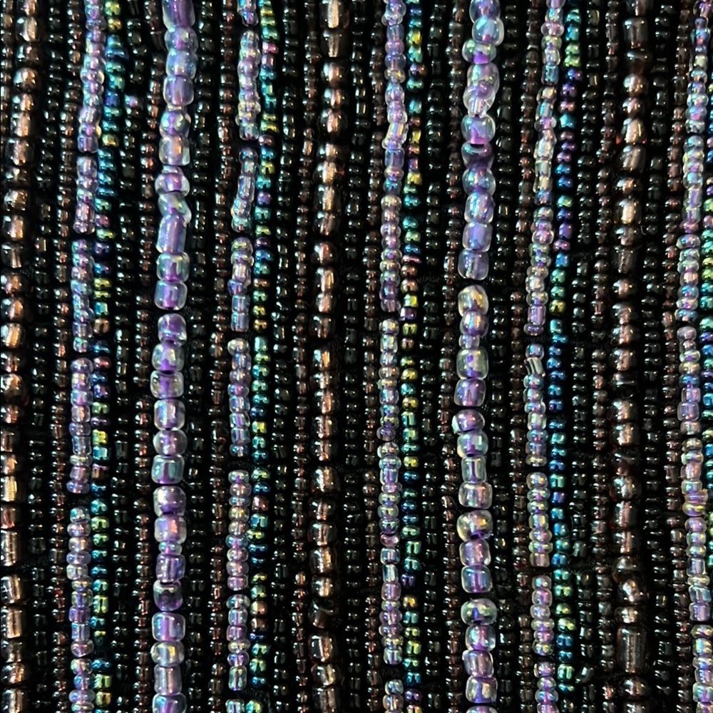 Y2K Black and Silver Beaded Clutch - Picture 3 of 8